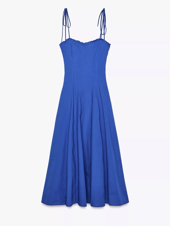 Zara Dresses & Skirts - Zara Poplin Tie Midi Dress  NWT
